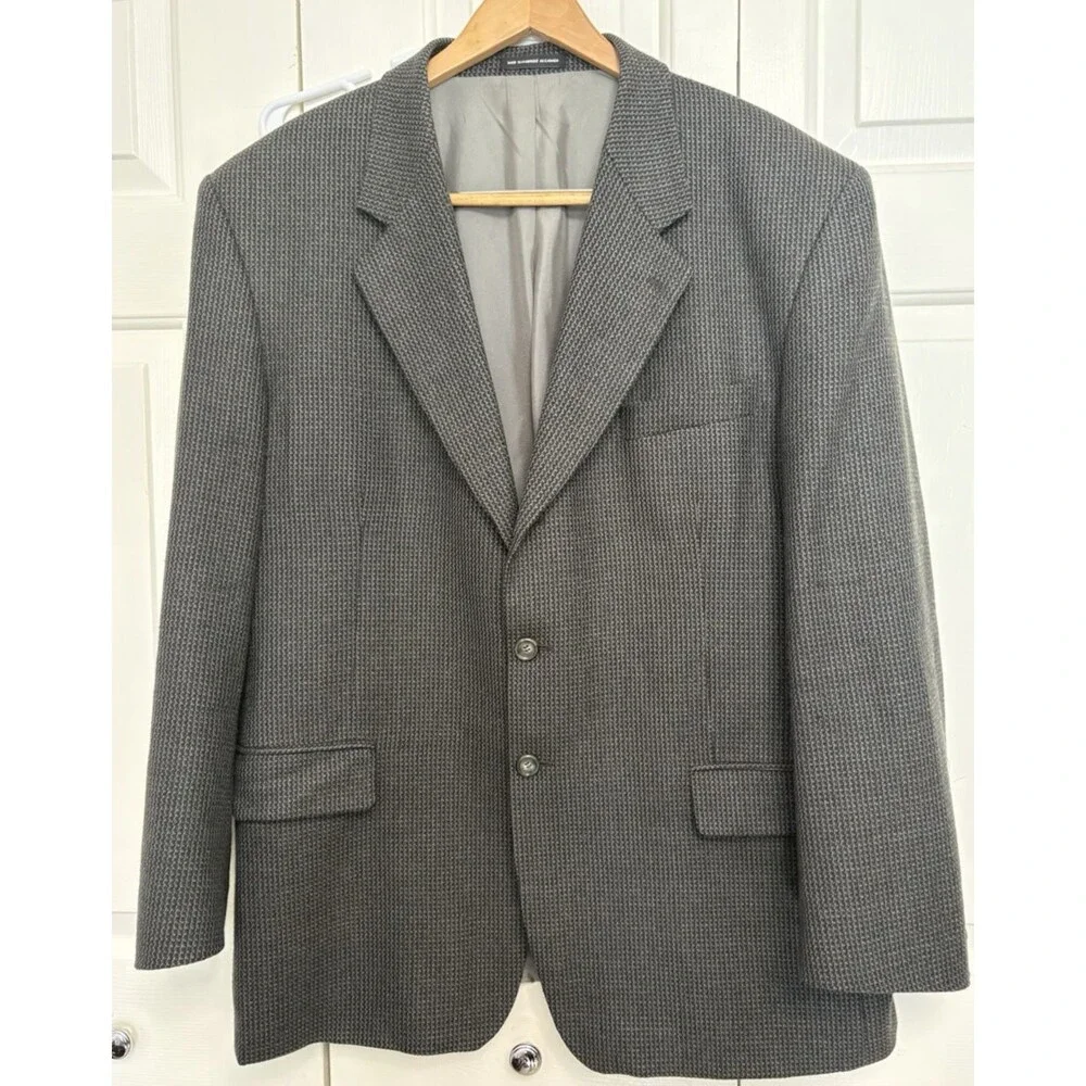 Per Gruppo STARS Men’s Blazer Size 46R Black Gray  Sport Coat Jacket